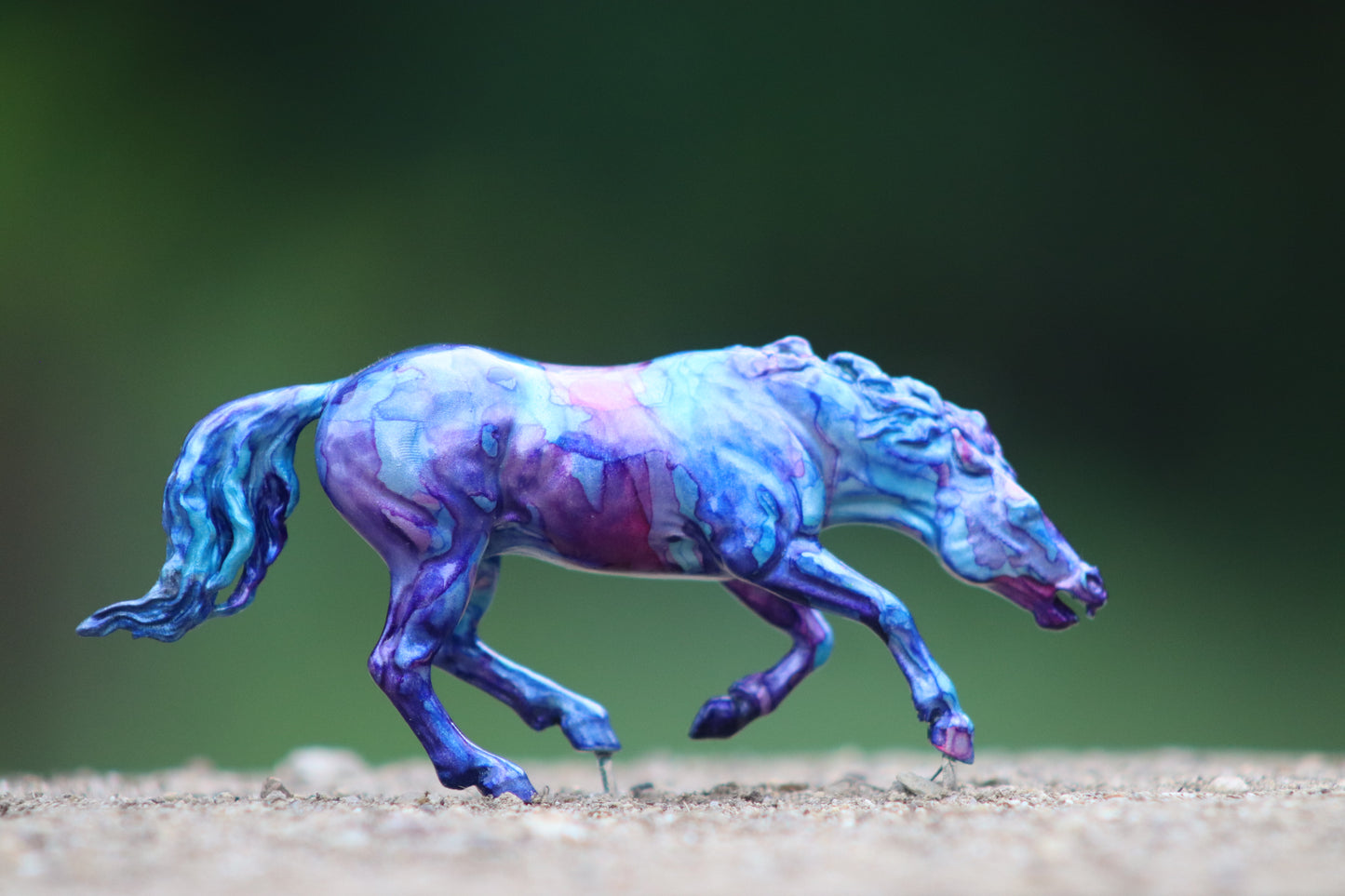 Blue Inked Stablemate Bixby Resin