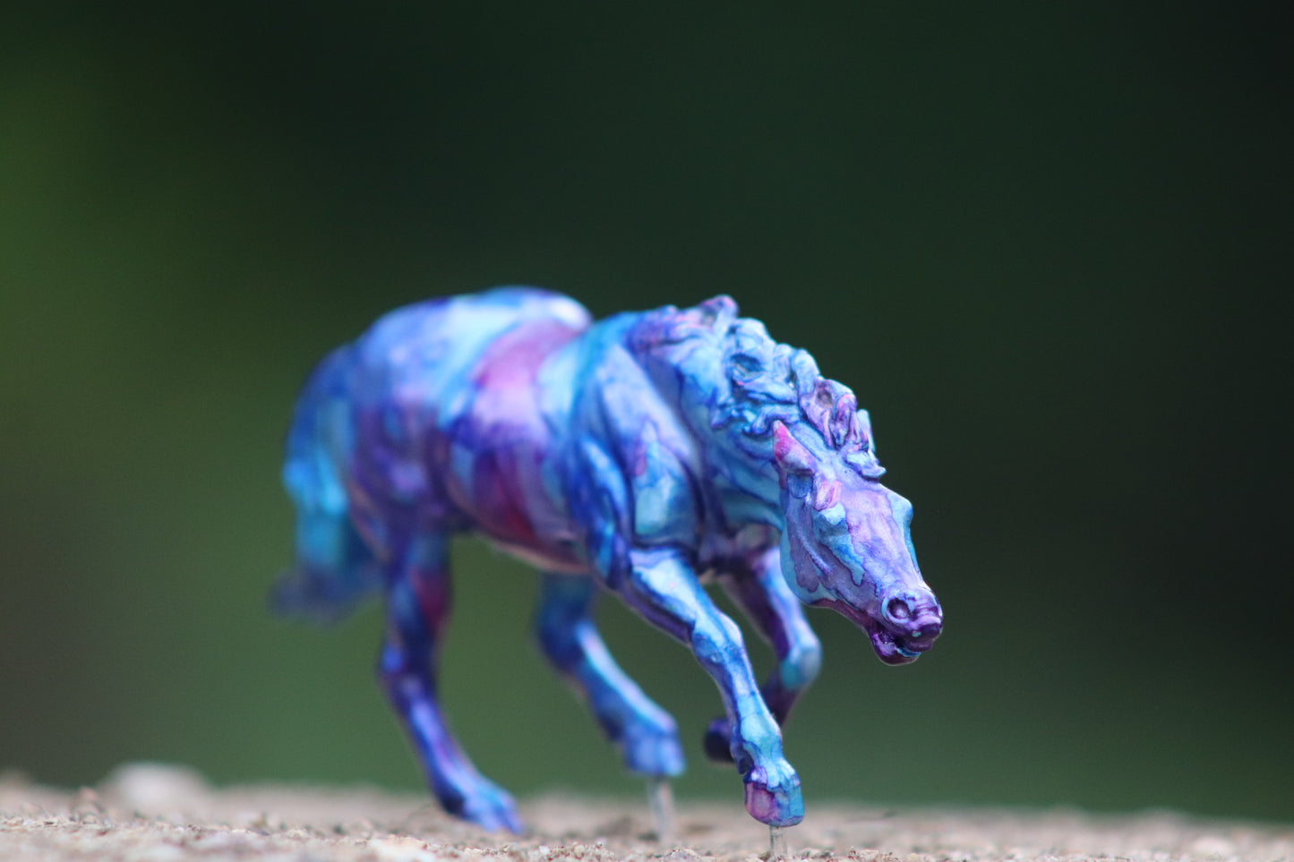Blue Inked Stablemate Bixby Resin